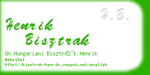 henrik bisztrak business card